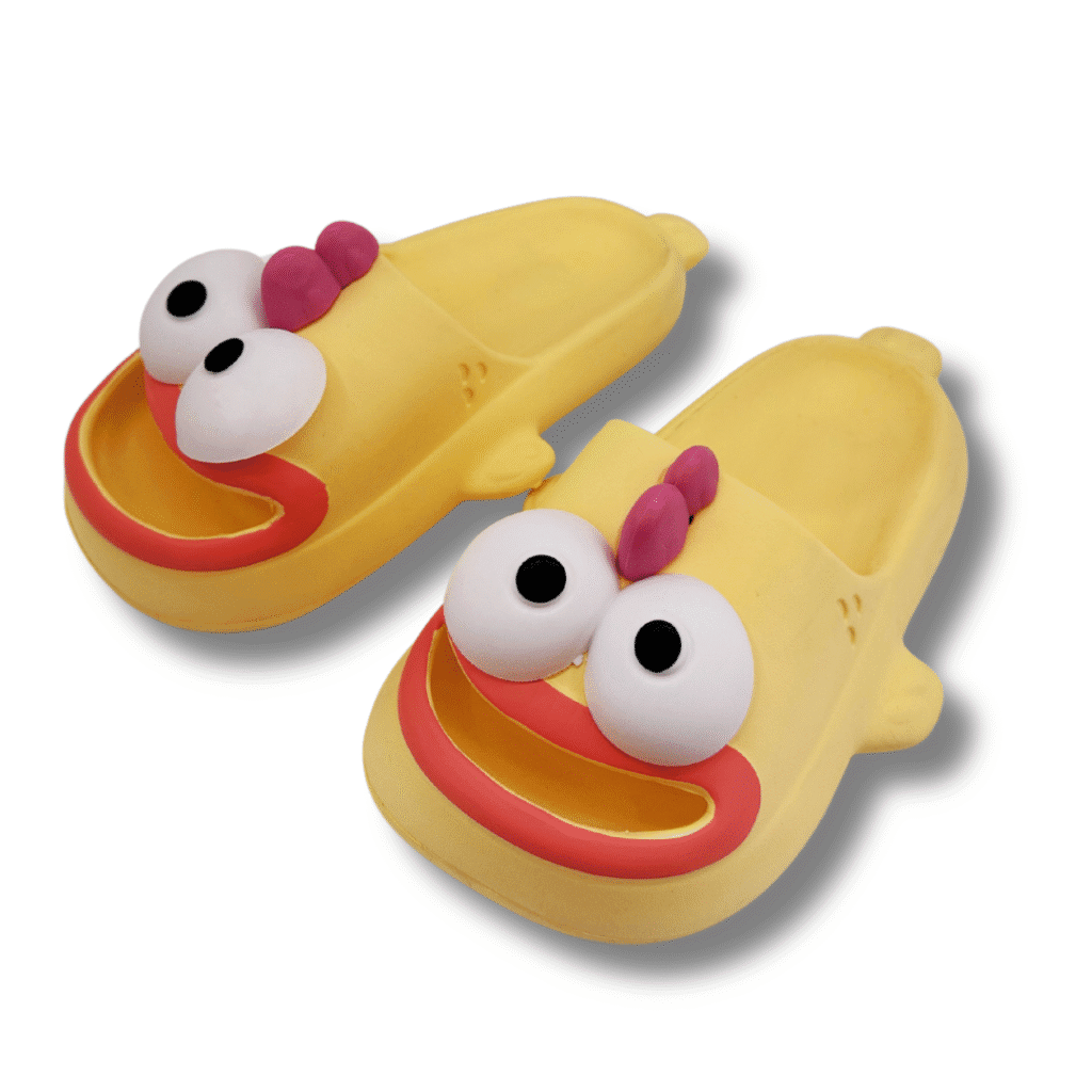 chanclas de pez payaso amarillo niños