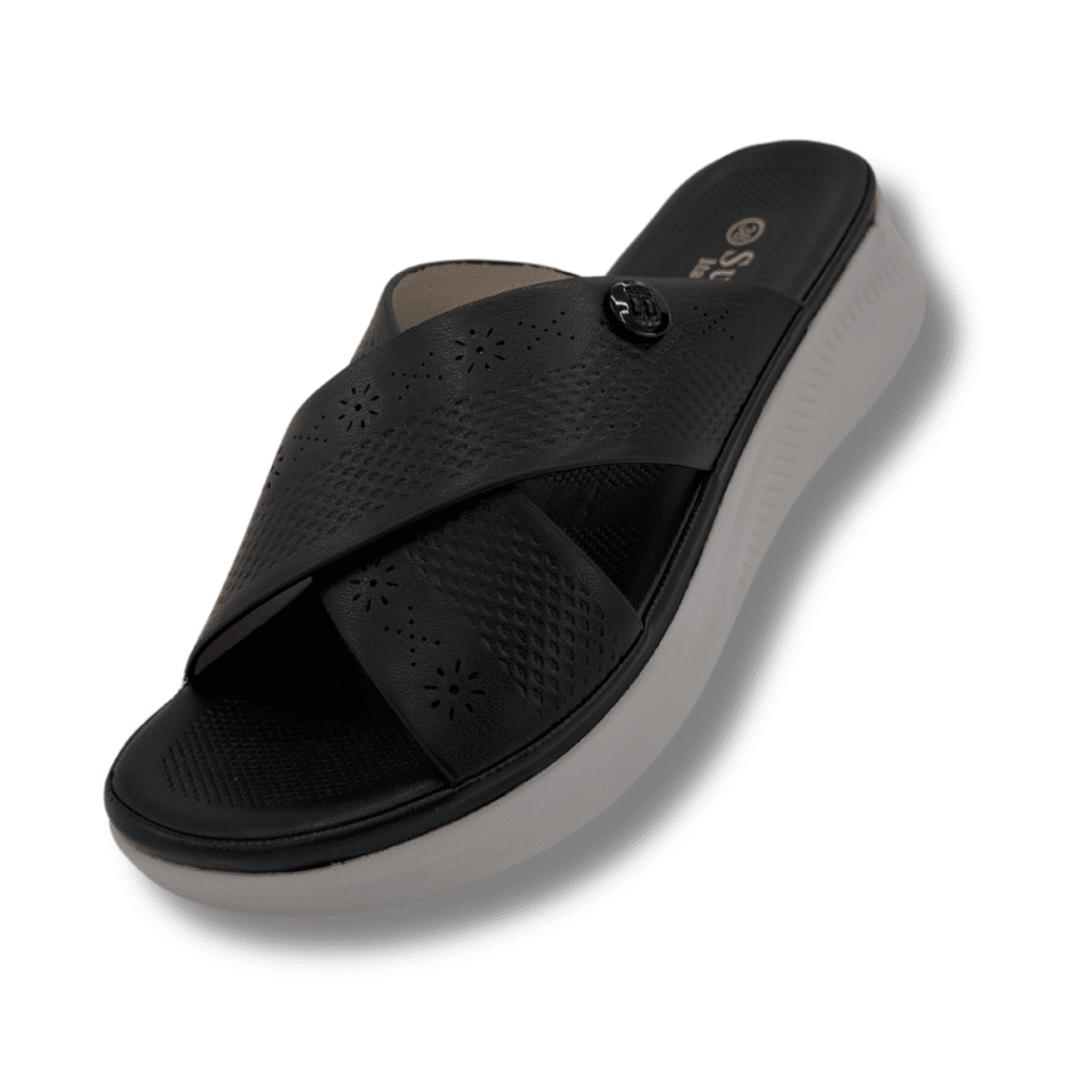 sandalias ortopedicas cruzadas negro