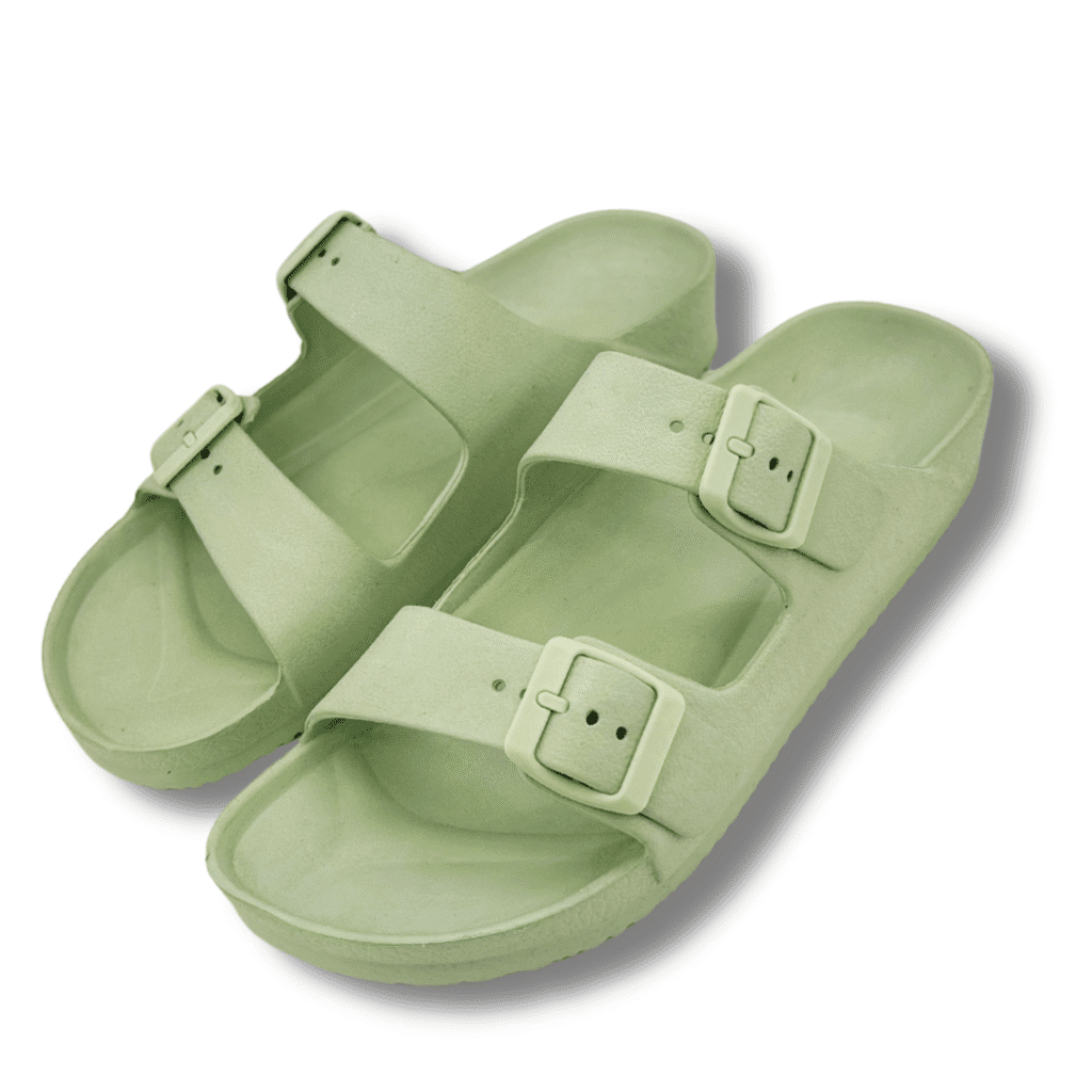 Sandalias ajustables verano verde menta mujer