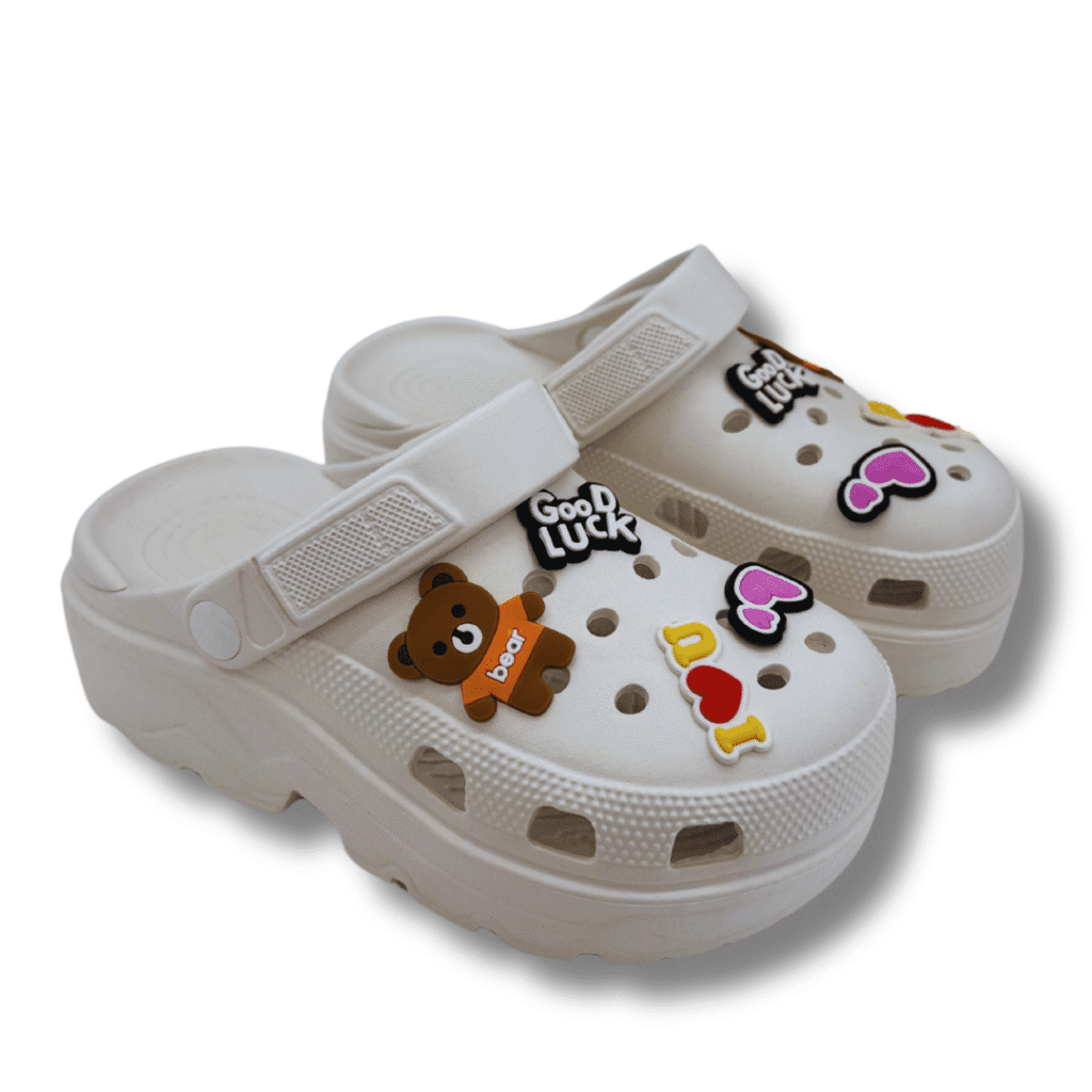 zuecos de plataforma mujer cómodos blanco