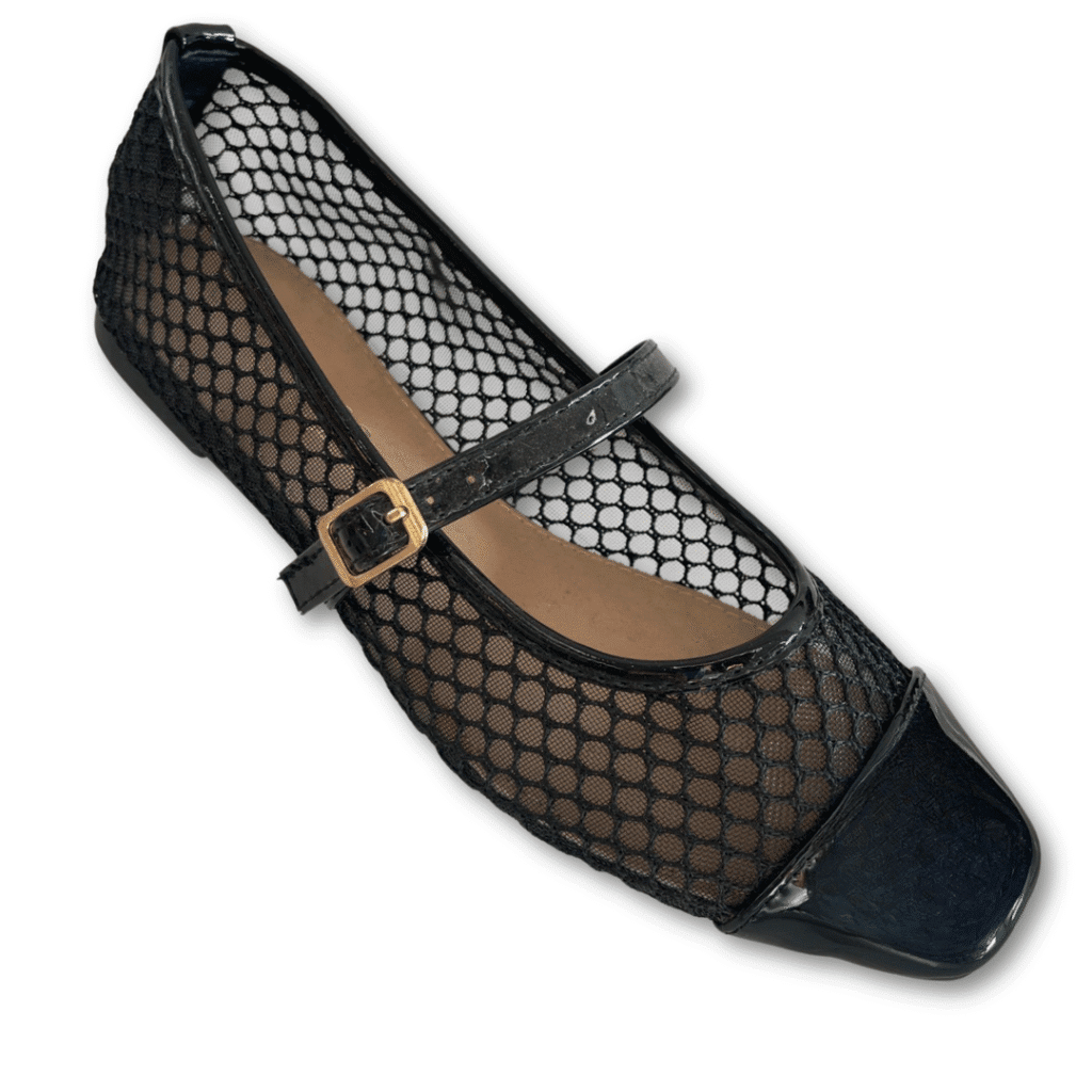 merceditas de malla transpirable color negro