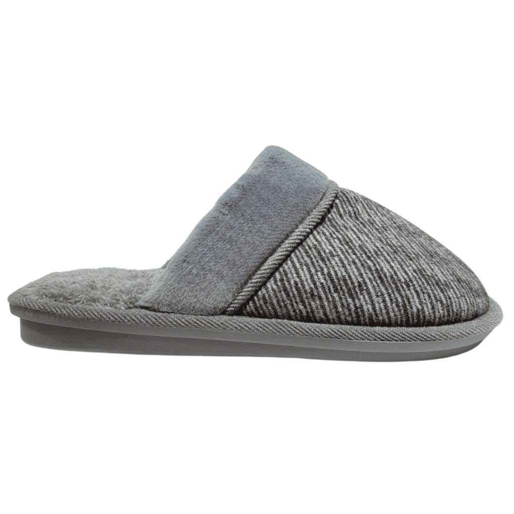 Pantuflas de Hombre Calientes con Pelito Color Gris