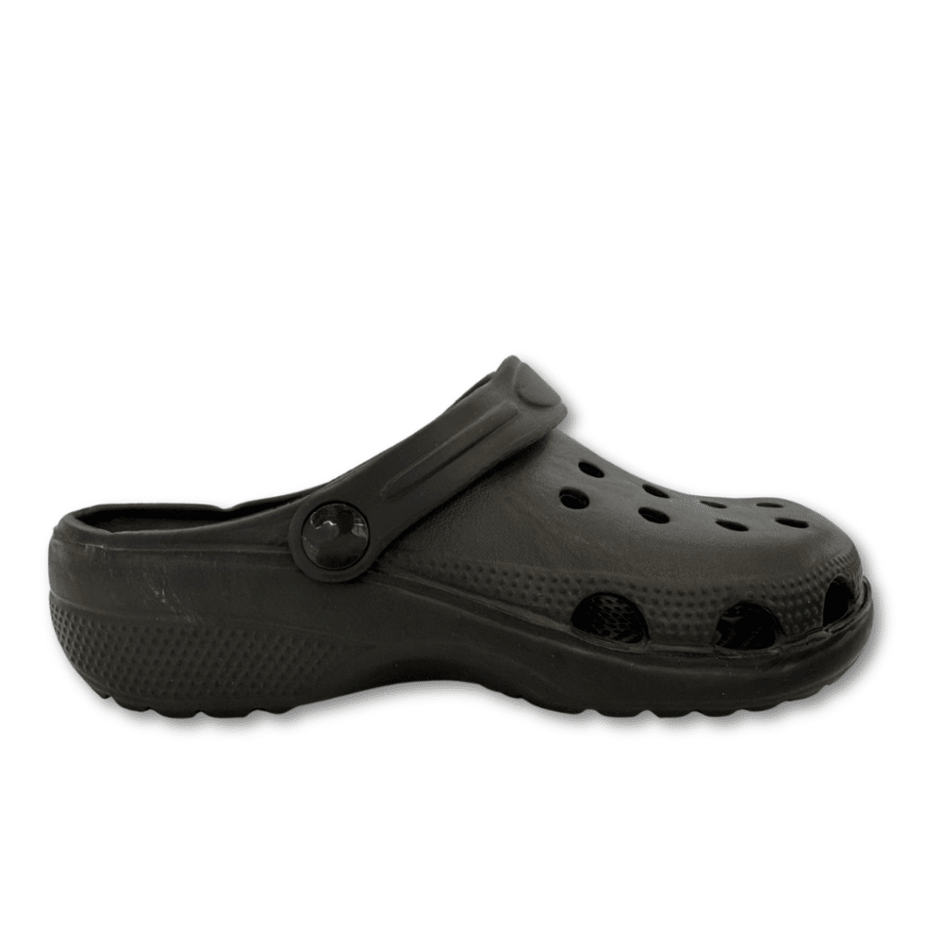 Zuecos de goma negros básicos para trabajo antideslizantes